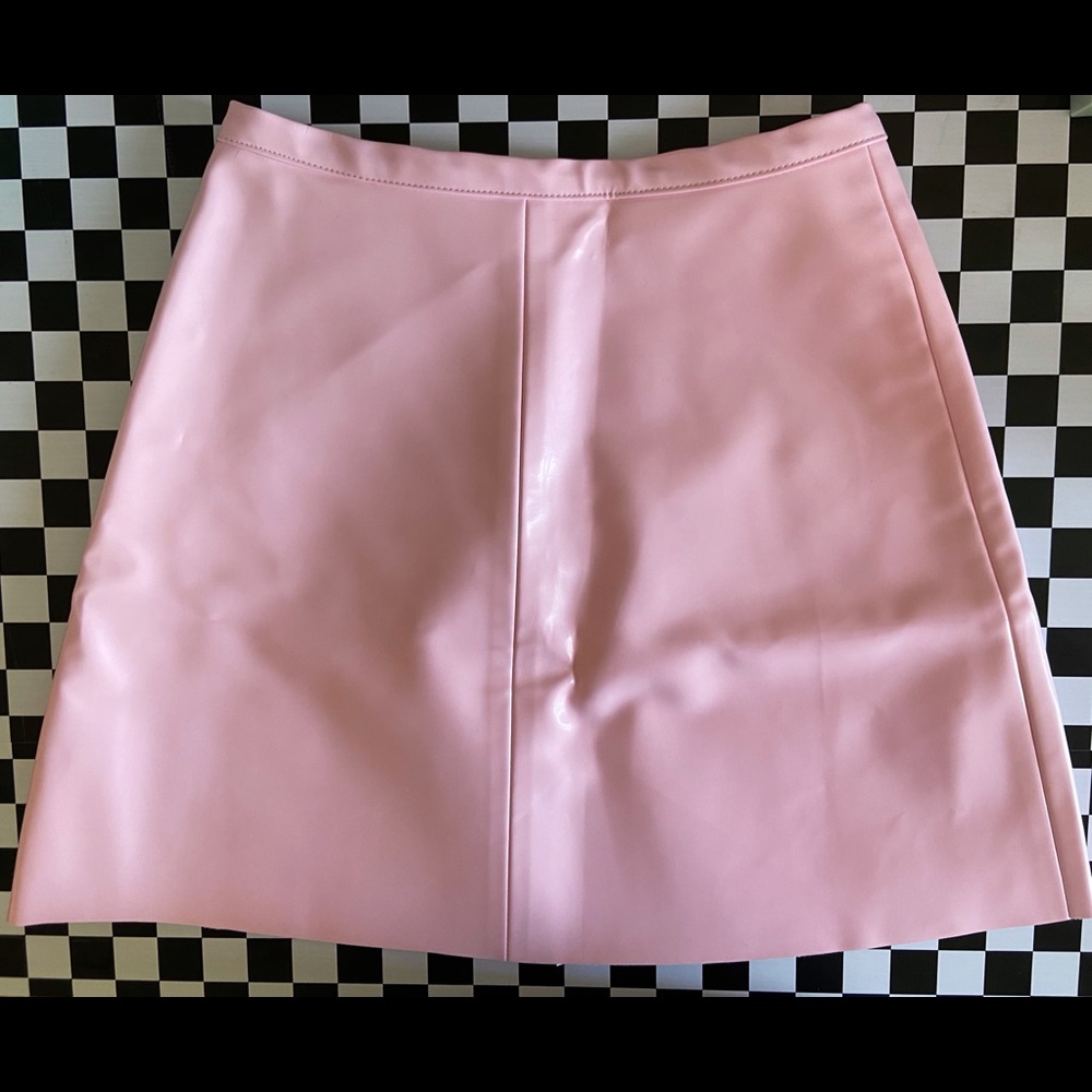 American Apparel Vinyl Pink Skirt
